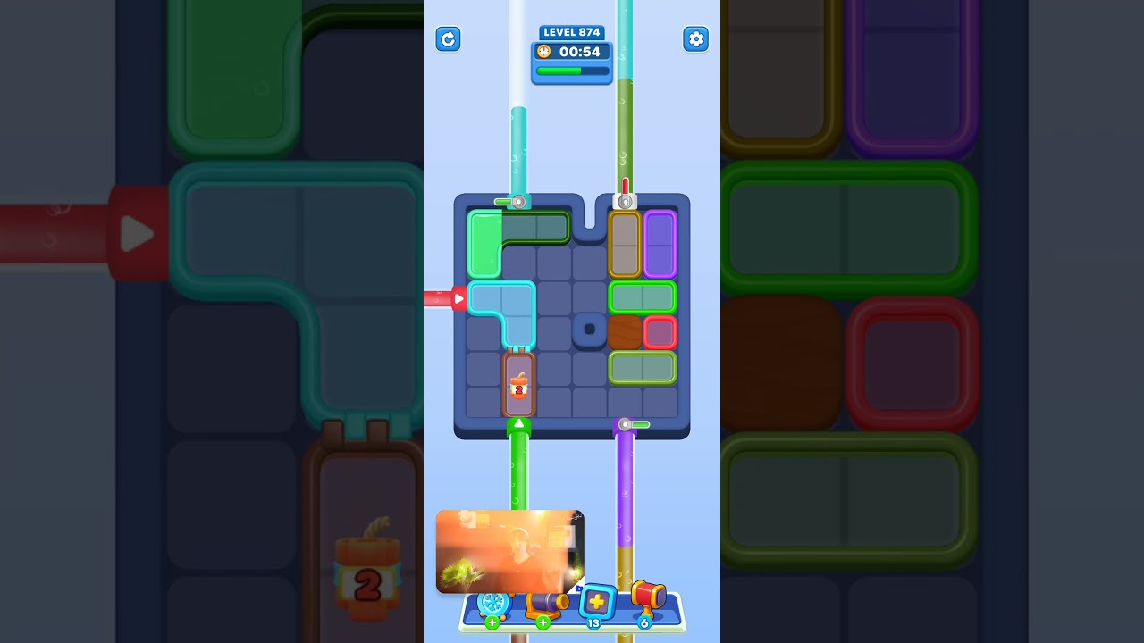 Water Out Puzzle Level 874: Water Out Puzzle Level 874